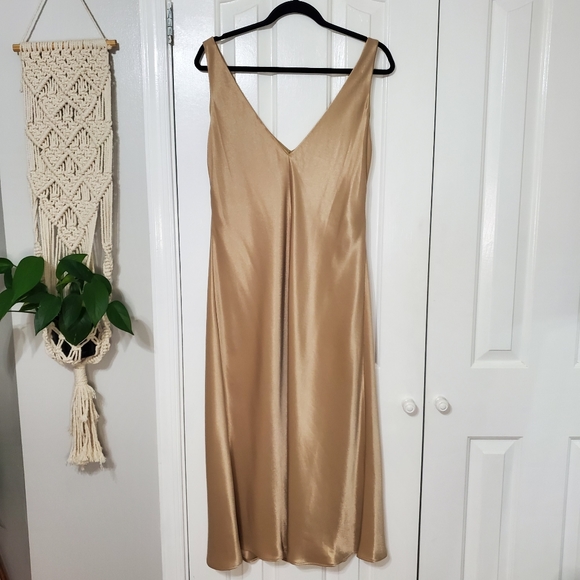 Kim Collection Golf Metallic Silky Midi Slip Dress - Picture 6 of 8